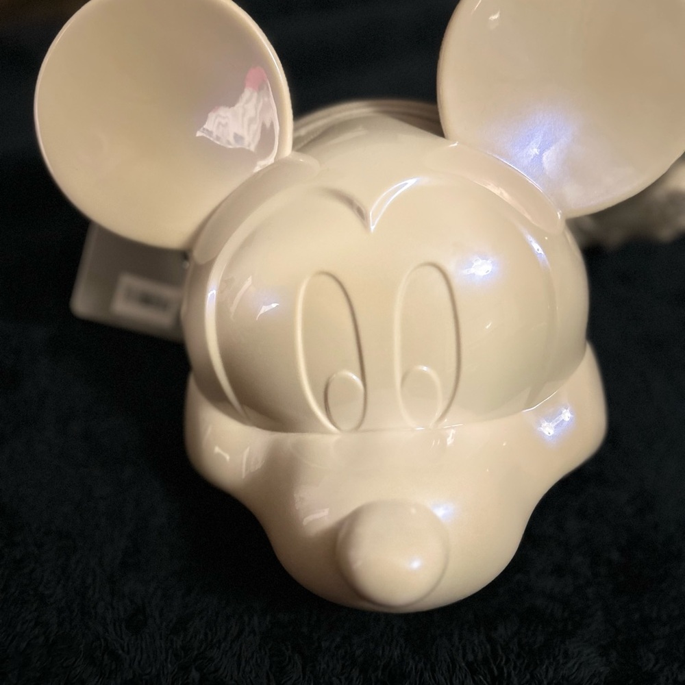 Disney Parks Mickey Mouse 3D Head Crossbody Bag- Iridescent White Pearl